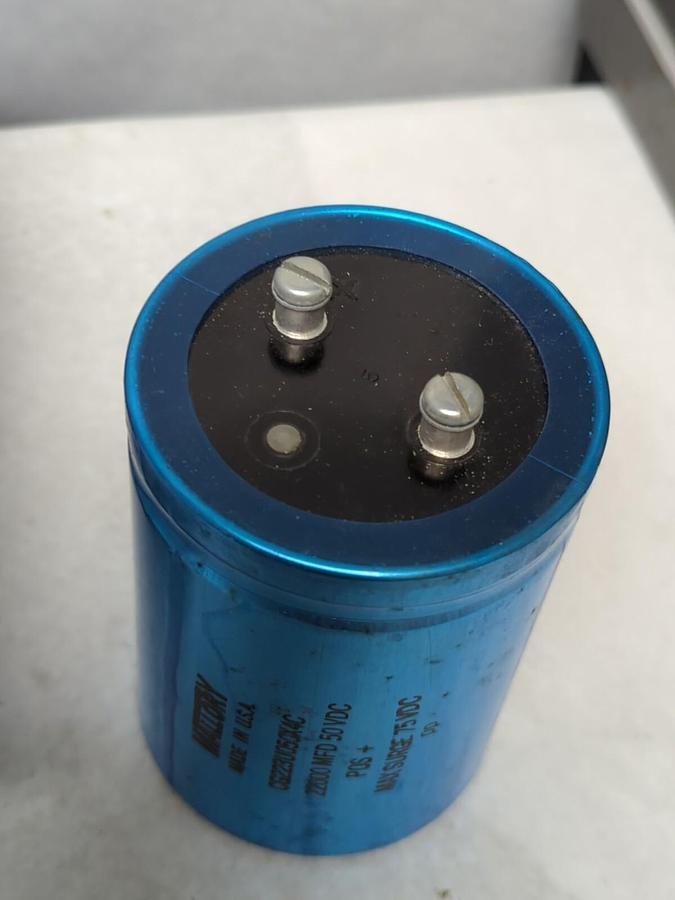 MALLORY,CG223U050X4C,CAPACITOR 22,000 MFD 50 WVDC NOS