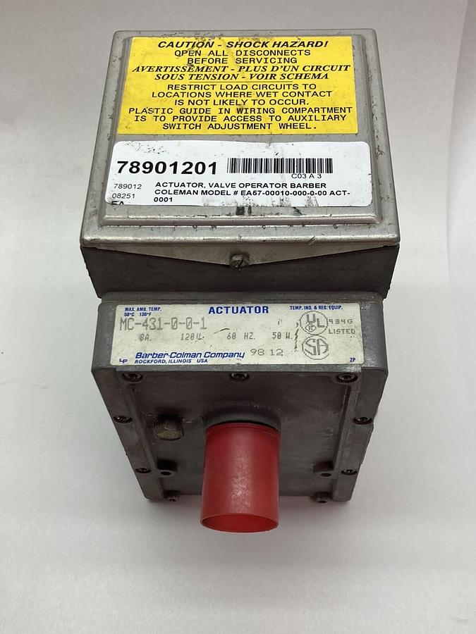 Used Schneider Electric,MC-431-0-0-1,Actuator 50W 60 HZ 0.8A 120V