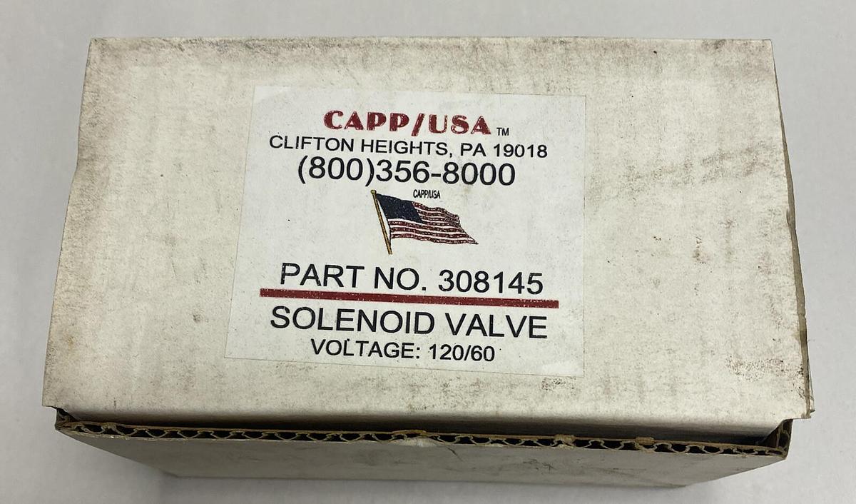 Capp USA,308145,Solenoid Valve 120/60V 1/16 Orifice 1000PSI NOS