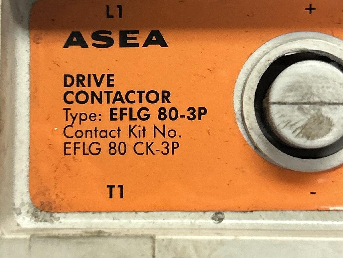 Used ABB,EFLG-80-3P,DRIVE CONTACTOR 80 AMP 3-POLE