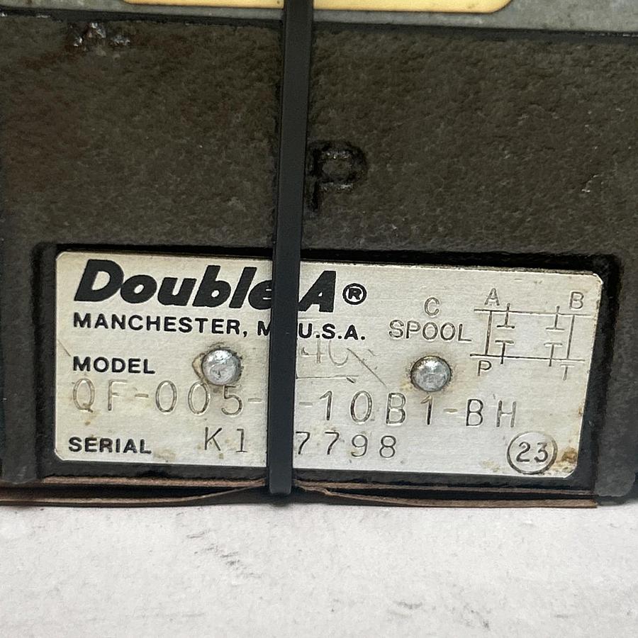 Used DOUBLE A,QF-005-C-10B1-BH,HYDRAULIC VALVE