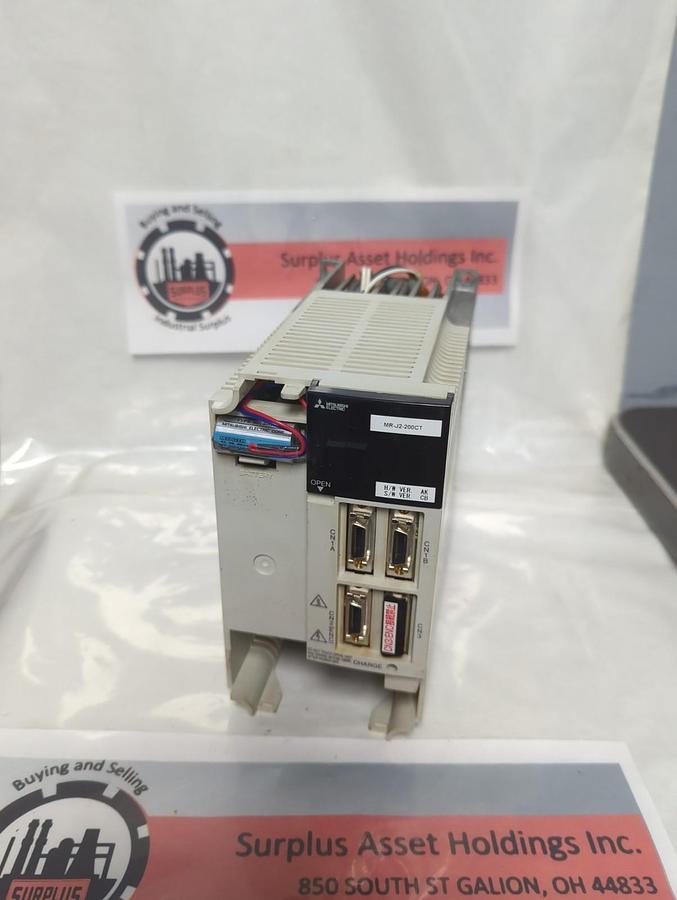 Used MITSUBISHI,MR-J2-200CT,SERVO DRIVE UNIT 2kw 3-PHASE MISSING COVER PRE-OWNED