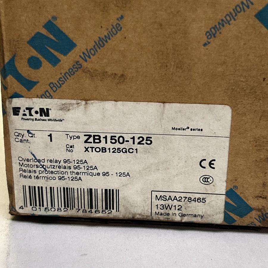 EATON,ZB150-125,OVERLOAD RELAY NOS