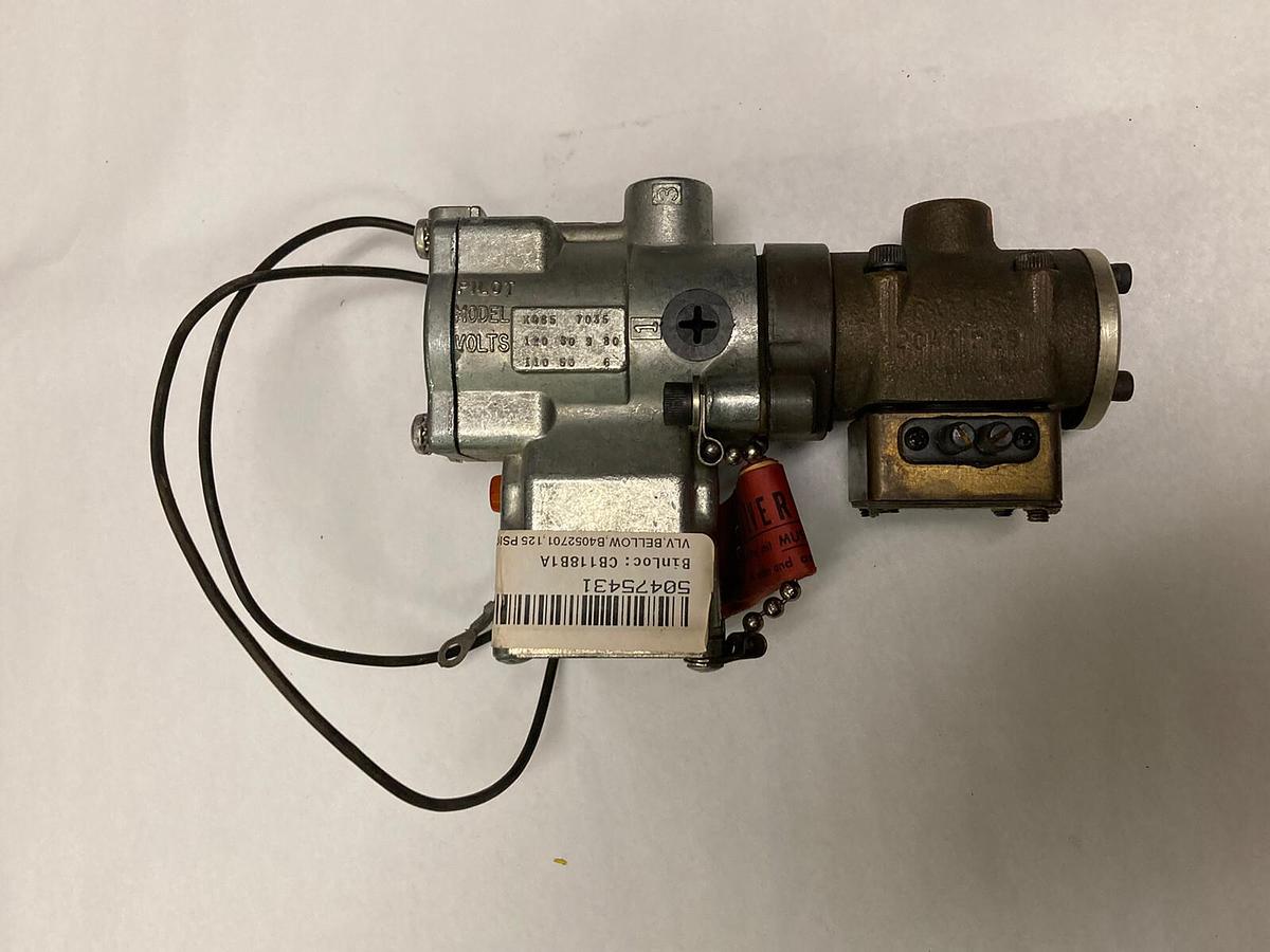 Used Parker,K065/7035,Pilot Valve Assembly 120V/60HZ 125 PSIG