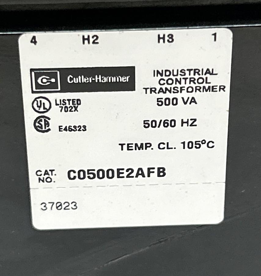 Used CUTLER-HAMMER,C0500E2AFB,CONTROL TRANSFORMER 500VA