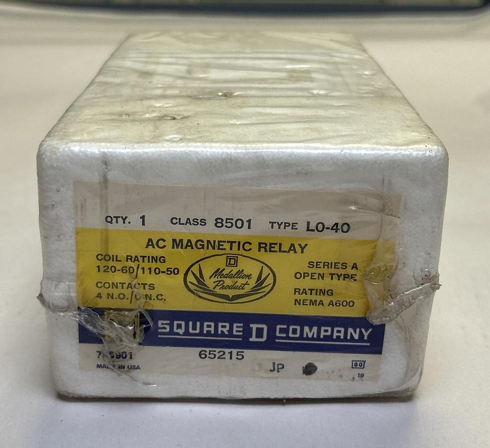 Used SQUARE D,8501L040,AC MAGNETIC RELAY NEW