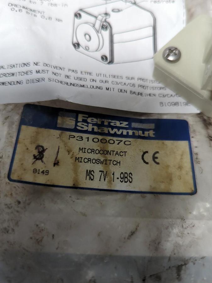 FERRAZ SHAWMUT,MS 7V1 9BS,MICROCONTACT MICROSWITCH NOS