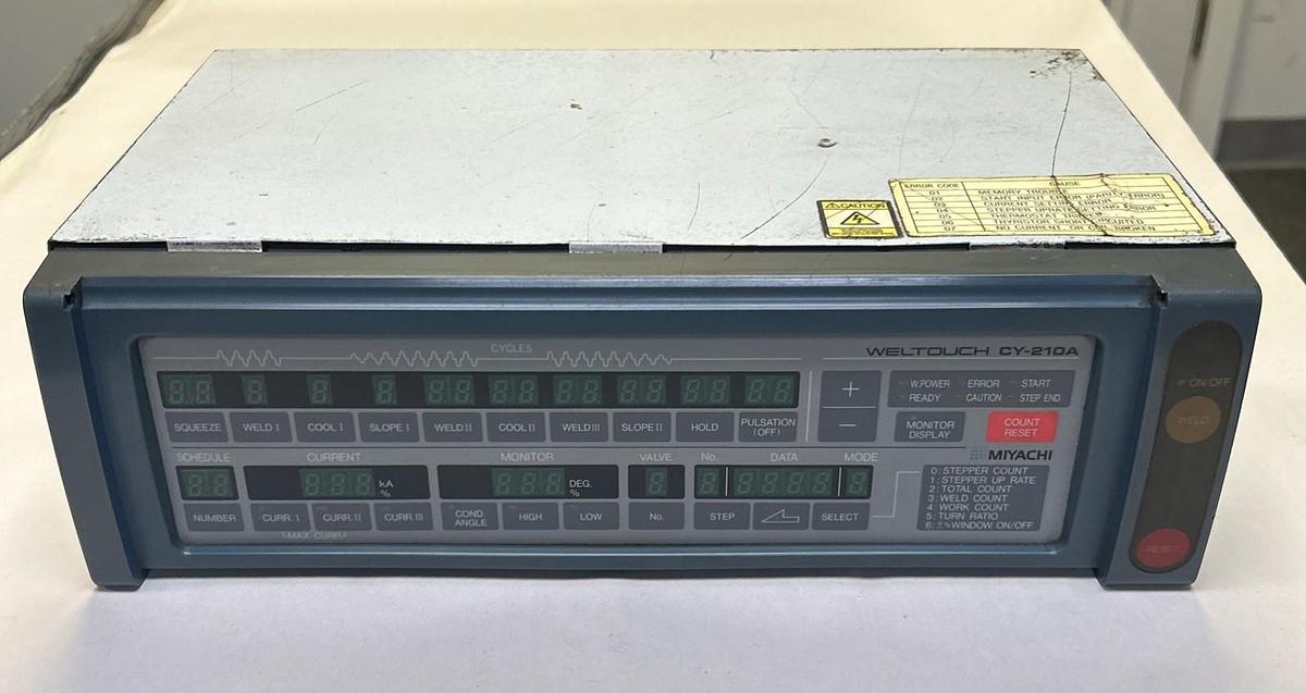 Used MIYACHI WELTOUCH,CY-210A,CONSTANT WELDING CONTROLLER