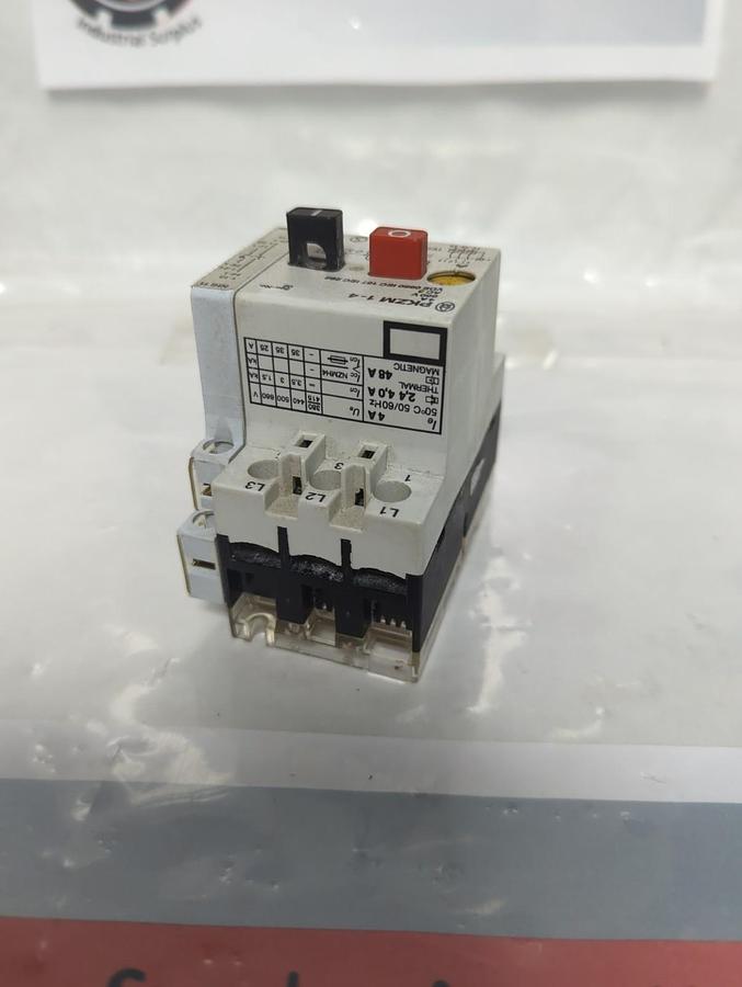 Used MOELLER,PKZM 1-4,MOTOR STARTER/CIRCUIT BREAKER 3P 4A 660V PRE-OWNED