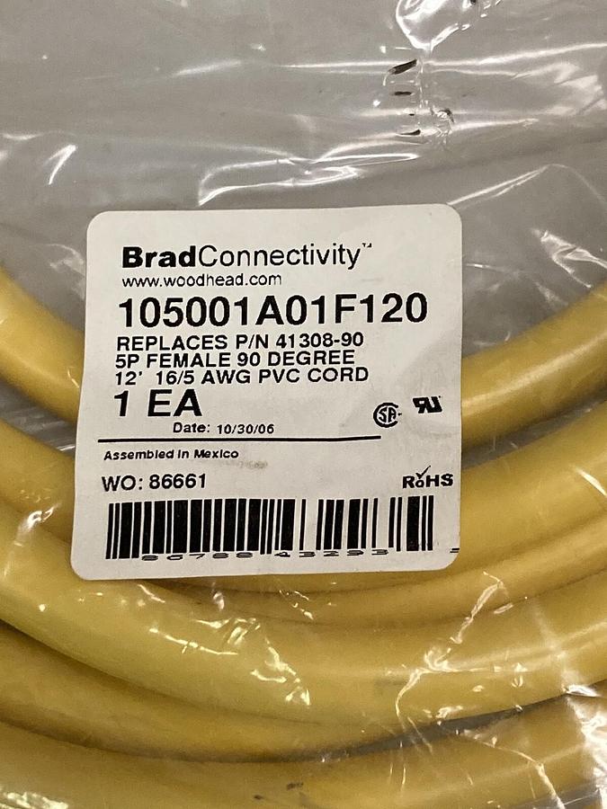 Used Brad Connectivity,105001A01F120,Cable Assembly