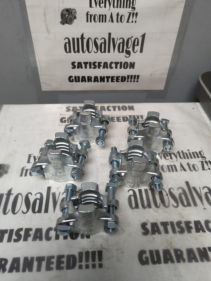 DIXON BOSS,BU9,HOSE CLAMPS 3/4 INCH  2-BOLT TYPE LOT OF 5 NOS