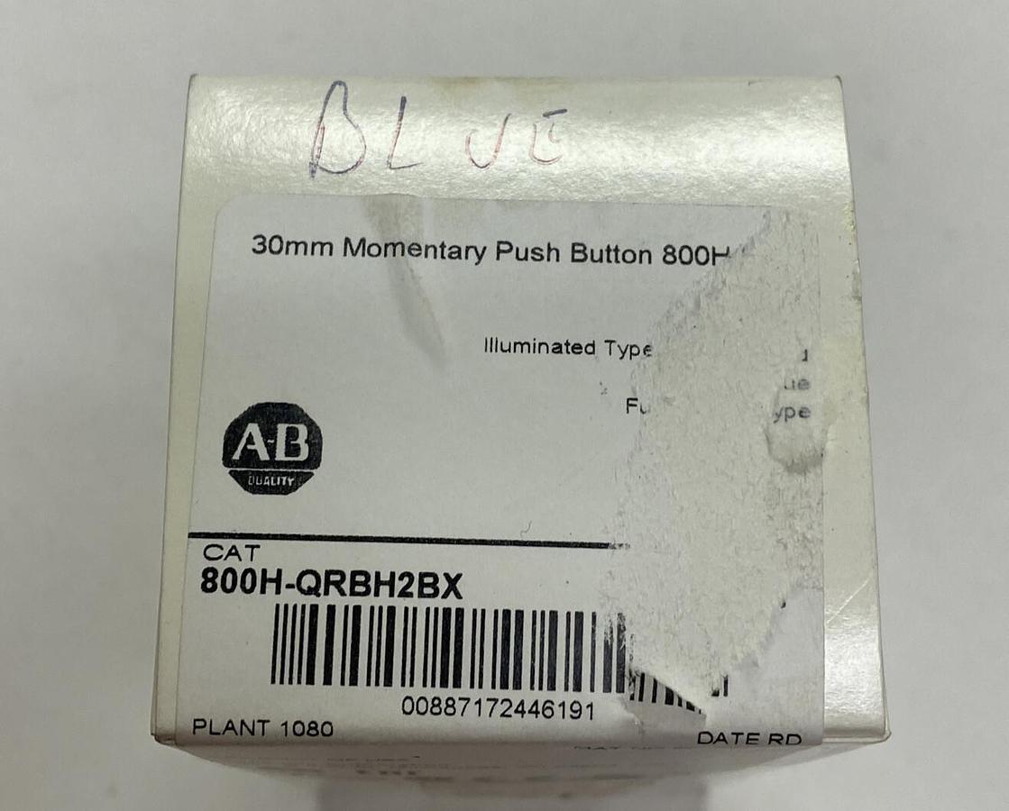 Used ALLEN BRADLEY,800H-QRBH2BX,SER G 30MM MOMENTARY PUSH BUTTON NEW