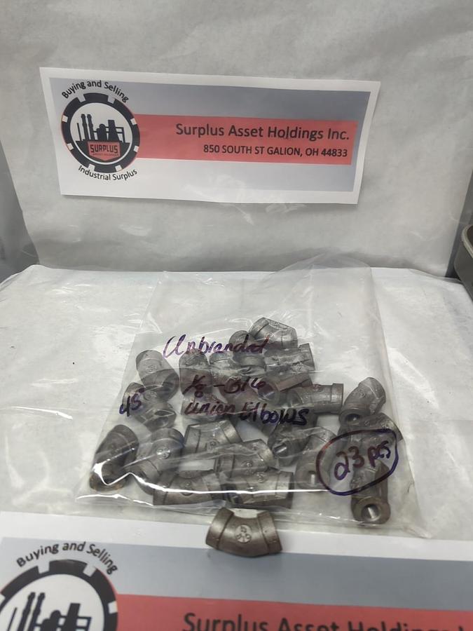 UNBRANDED,1/8-316,ELBOW FITTING 45° 1/8 INCH NPT LOT OF 23 NOS