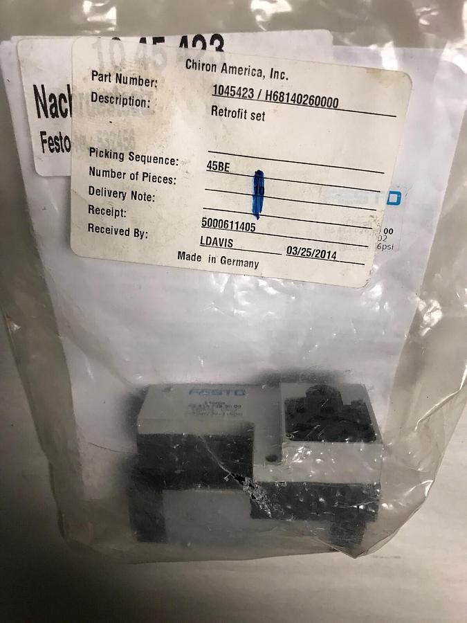 Used Festo Chiron,532456,Solenoid Valve VL-5/2-5 0-8