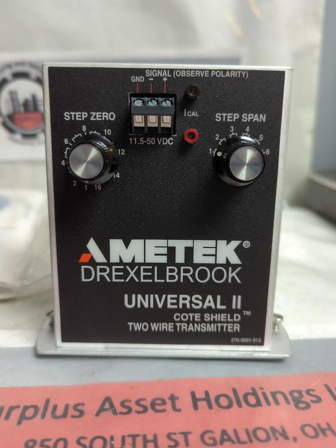 AMETEK,408-8200,UNIVERSAL COTE SHIELD 2-WIRE TRANSMITTER NOS