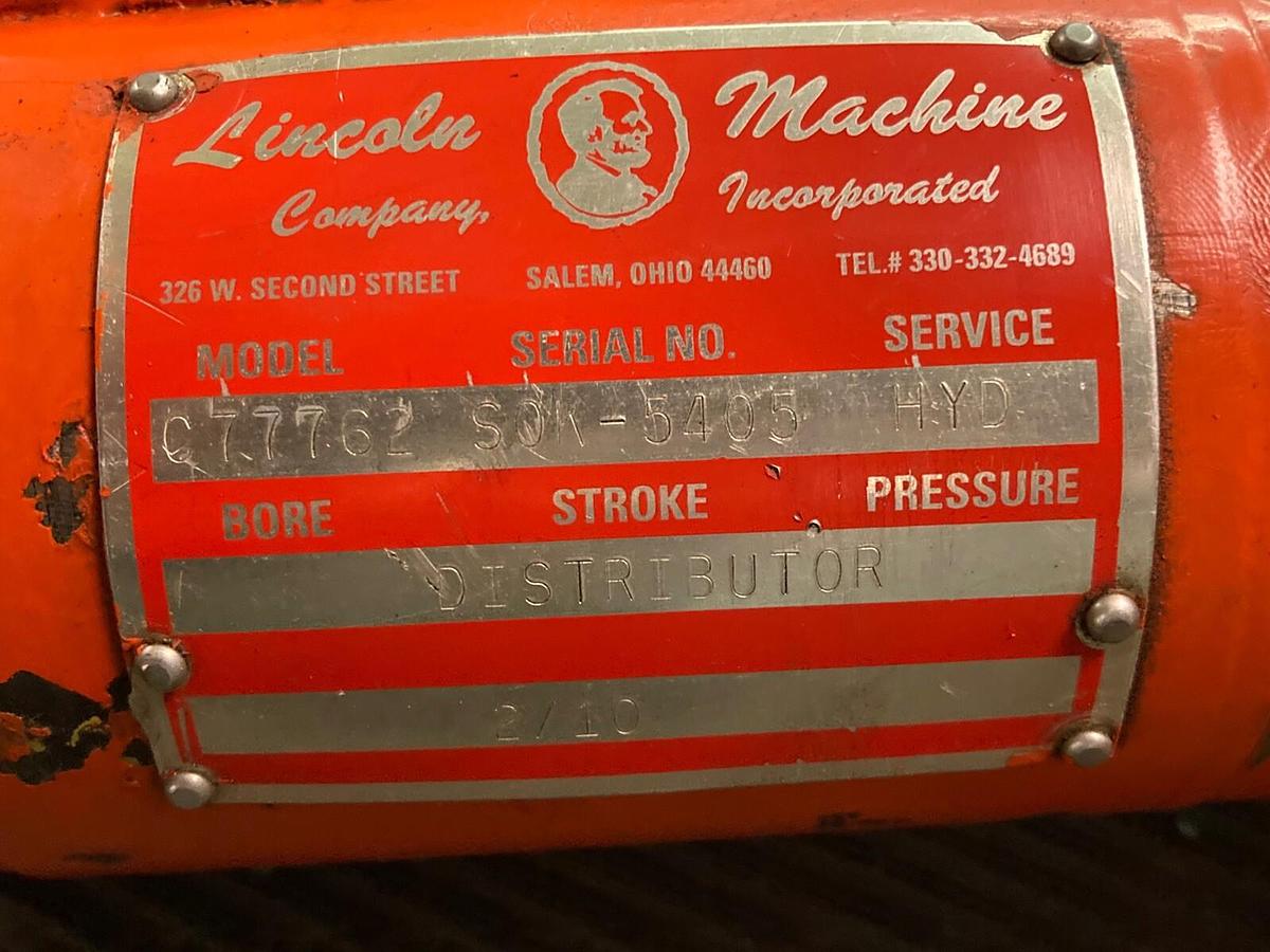 Used Lincoln Machine,C77762,Hydraulic Stroke Distributor 2/10