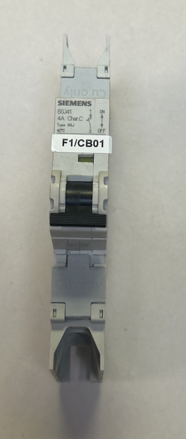 Used SIEMENS,5SJ4104-7HG42,CIRCUIT BREAKER 4A