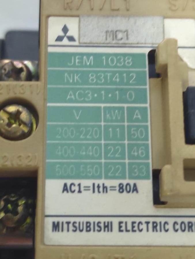 Used MITSUBISHI,S-K50,MAGNETIC CONTACTOR PRE-OWNED