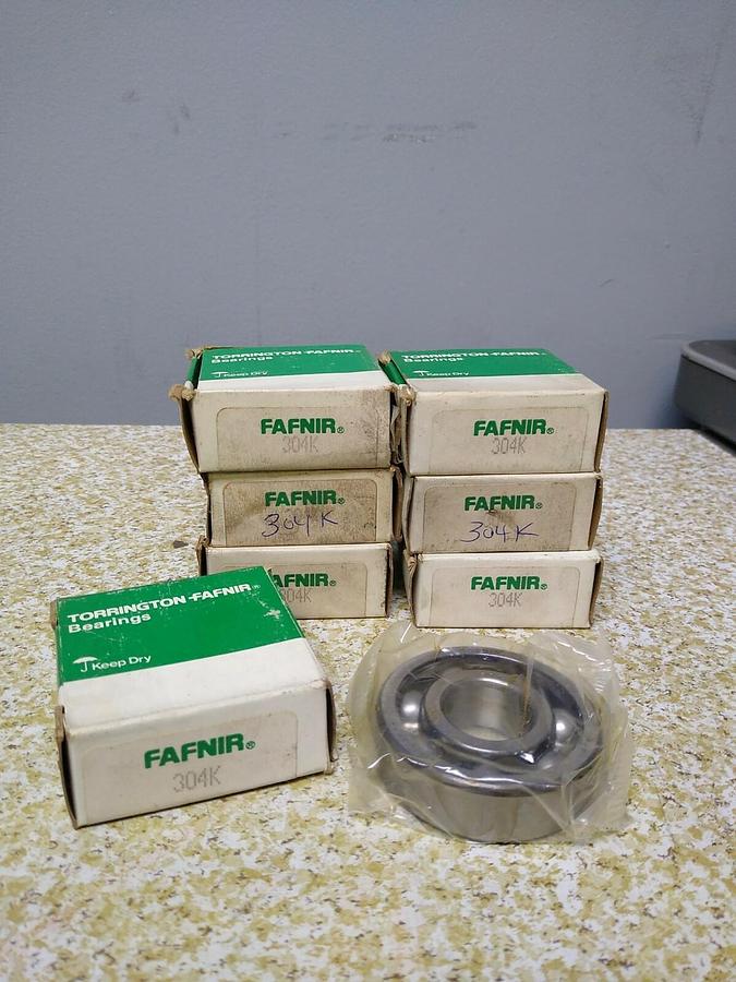 Fafnir,304K,Radial Ball Bearing Lot of 7 NOS