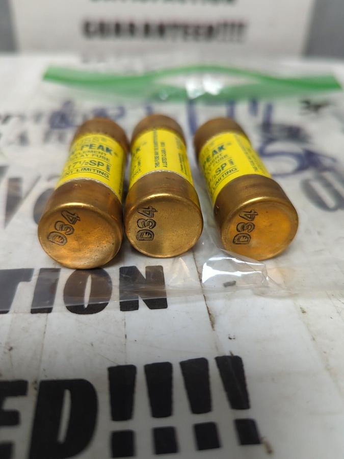 COOPER BUSSMANN,LPF-17-1/2SP,LOW-PEAK FUSES LOT OF 3 NOS