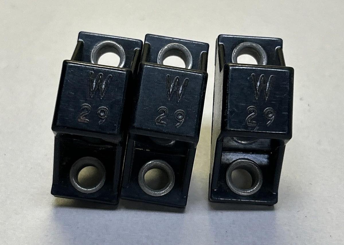 Used ALLEN BRADLEY,W29,THERMAL OVERLOAD HEATER ELEMENT LOT OF 3