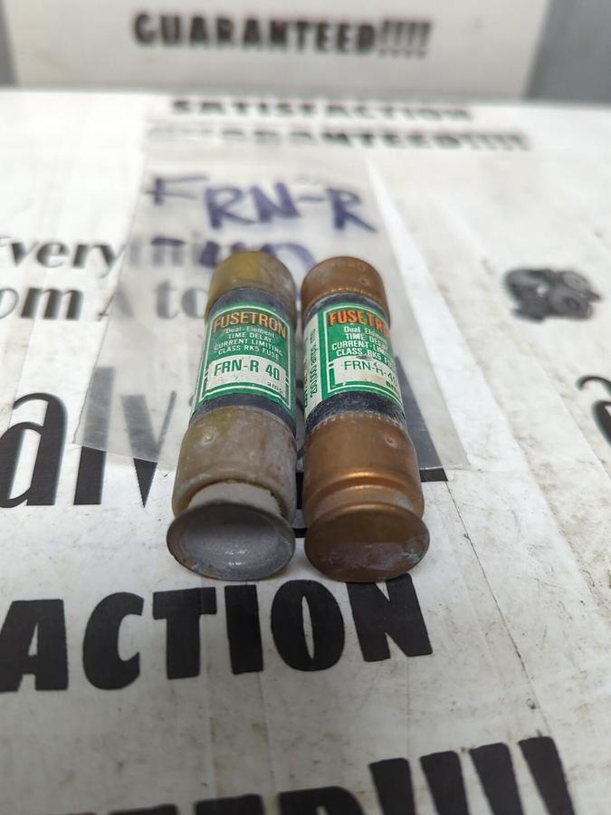 COOPER BUSSMANN,FRN-R-40,FUSETRON 40 AMP FUSES LOTOF 2 NOS