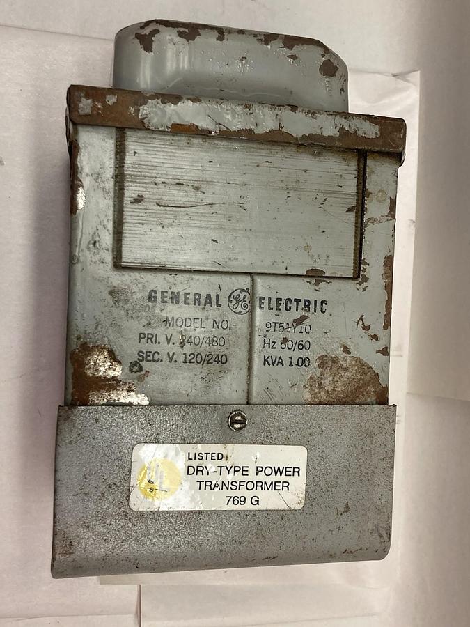 Used General Electric,Model 9T51Y10,Transformer 3KVA 50/60Hz 240/480V