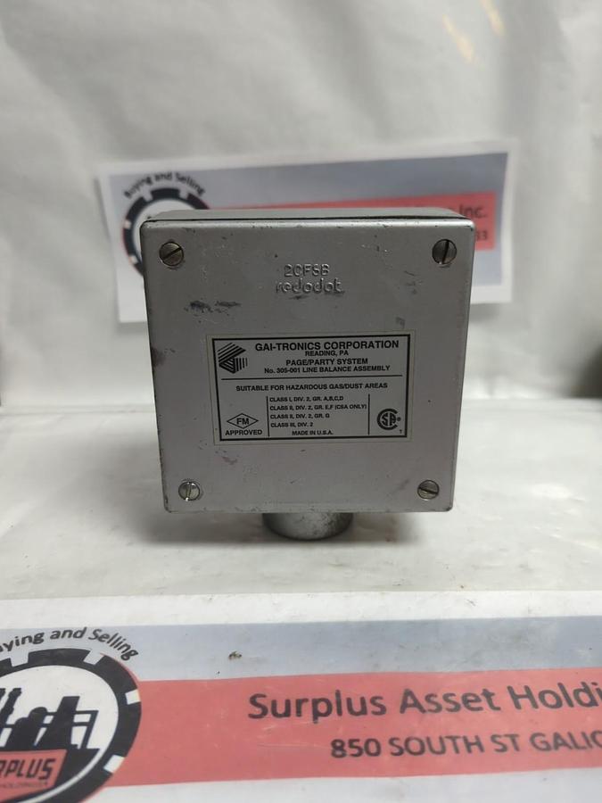 Used GAI-TRONICS,305-001,LINE BALANCE PAGE/PARTY SYSTEM PRE-OWNED