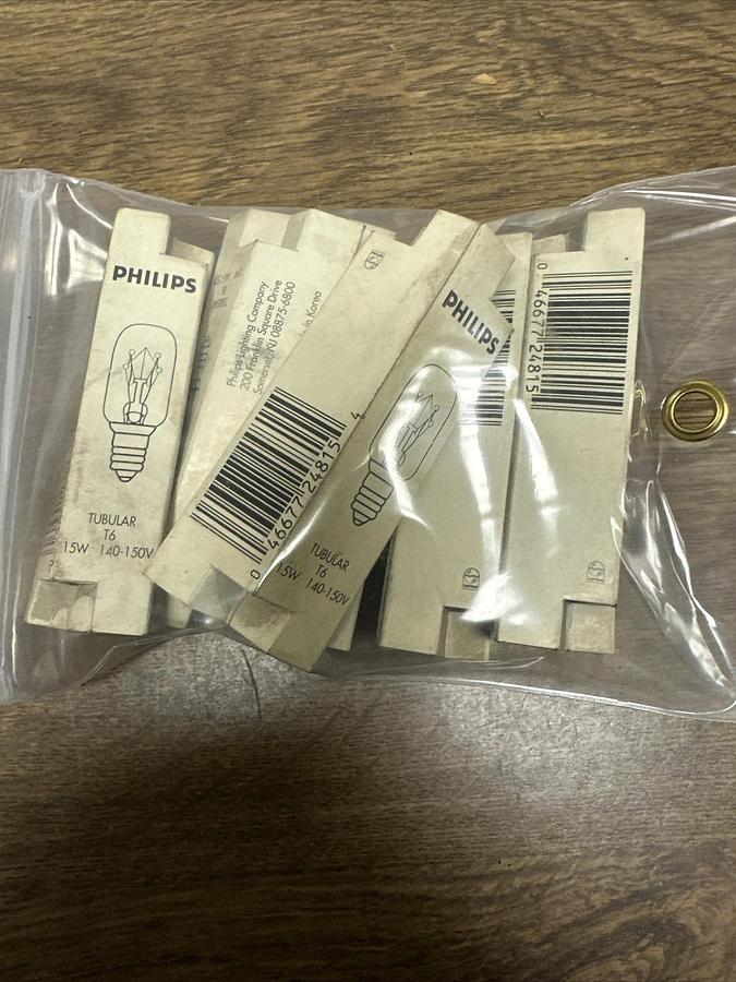 Philips,T6,15W Light Bulbs Pack of 6