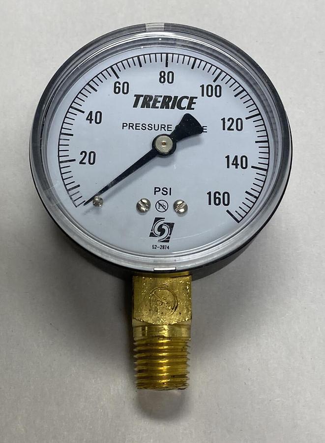 TERRICE,800B2502LA120,PRESSURE GAUGE 2 1/2" 160 PSI LOT OF 3 NOS