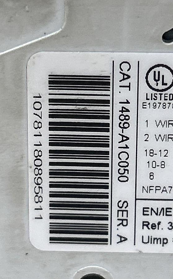 Used ALLEN BRADLEY,1489-A1C050,CIRCUIT BREAKER 5A 277V 1P