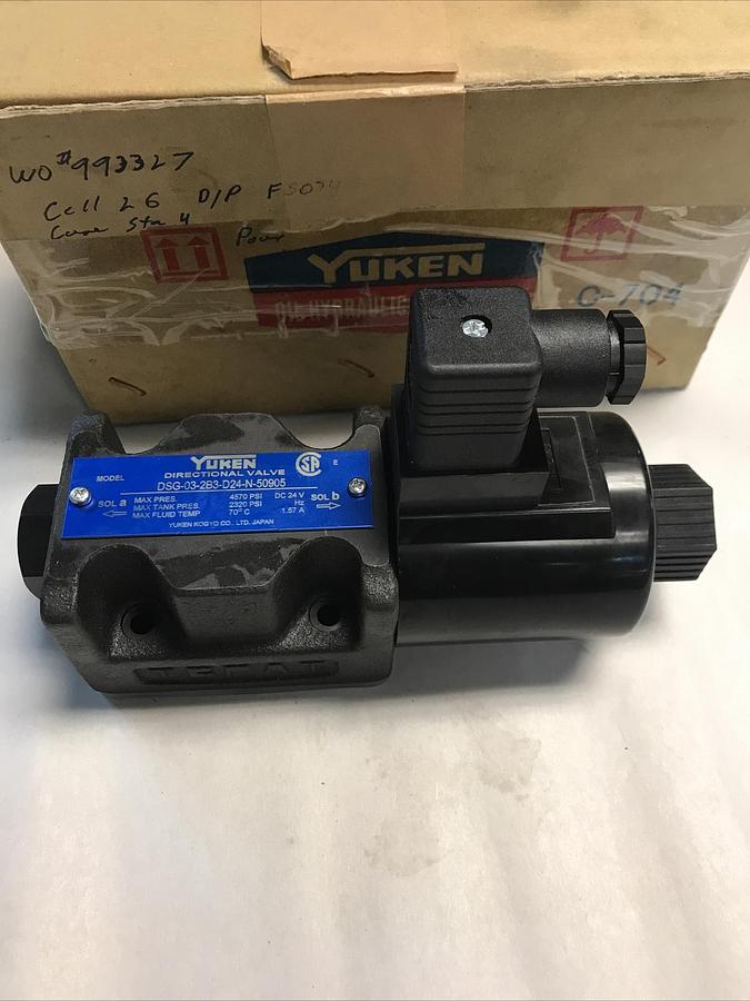 Used Yuken,DSG-03-2B3-D24-N-5090,Hydraulic Directional Valve NOS