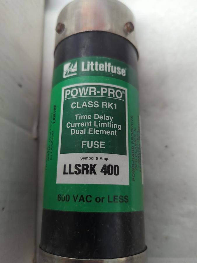 LITTELFUSE,LLSRK 400,CLASS RK1 FUSE 400 AMP NOS