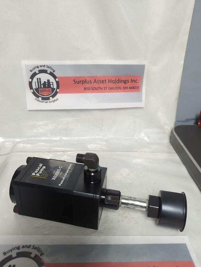 Used PASCAL,X6308S-C,AIR OPERATED RECIPROCATE HYDRAULIC PUMP W/ ATTACHMENT PRE-OWNED
