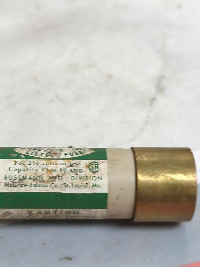 COOPER BUSSMANN,REN-60,SUPER-LAG RENEWABLE FUSE 60 AMP LOT OF 4 PRE-OWNED