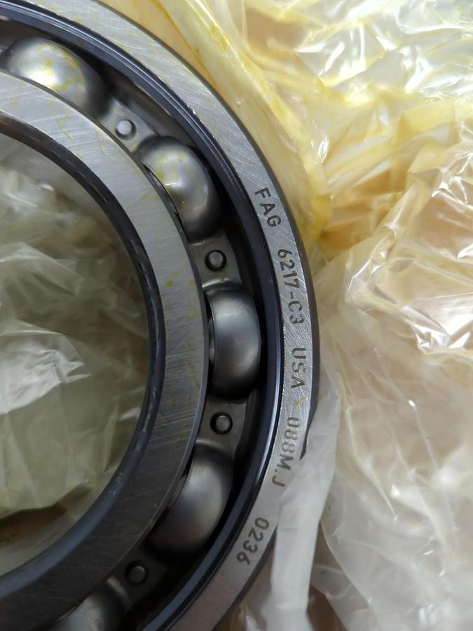 FAG,6217.C3,DEEP GROOVE BALL BEARING NOS