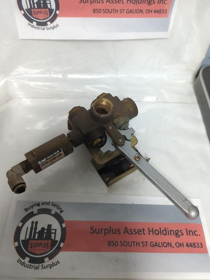 Used SMC,XT14-145-W/IN-24-8-B-R,CHECK VALVE ASSEMBLY PRE-OWNED