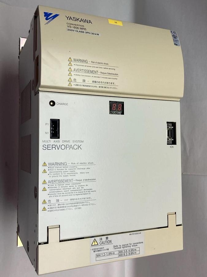 Used Yaskawa,VS-656 MR5,3-Phase Converter Servopack 200V 30kW