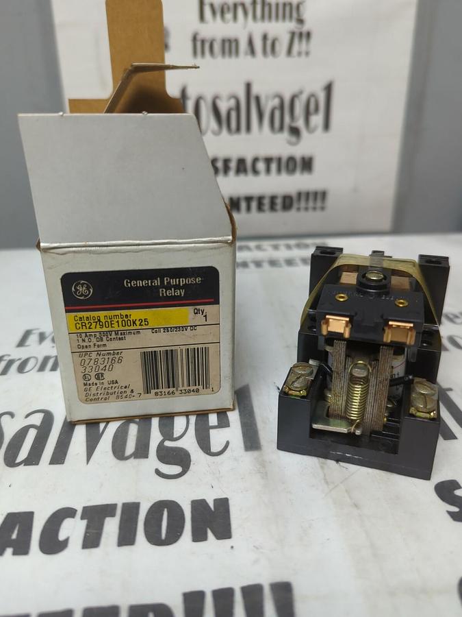 GE,CR2790E100K25,GENERAL PURPOSE RELAY 250/230V DC NEW