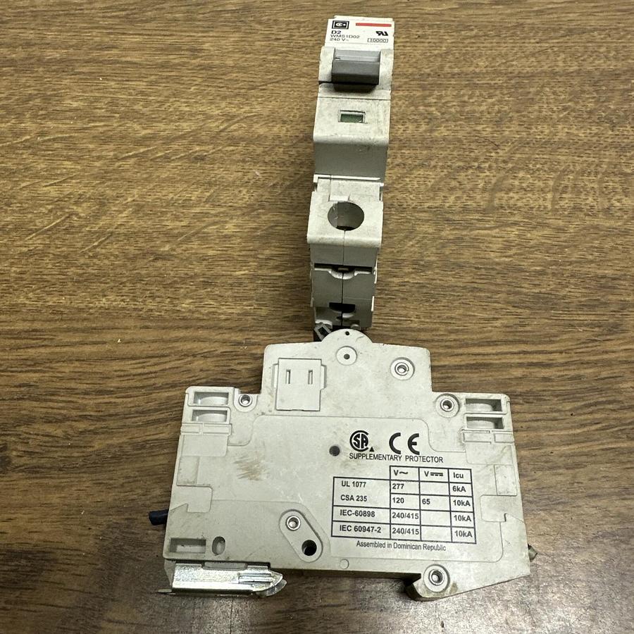 Used Cutler Hammer,D2 WMS1D02,Circuit Breaker LOT of 2