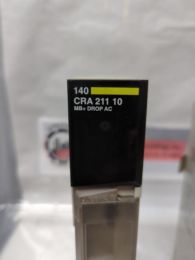 Used SCHNEIDER AUTOMATION,140 CRA 211 10,TSX QUANTUM MB+ DROP AC MODULE LOT OF 2 USED
