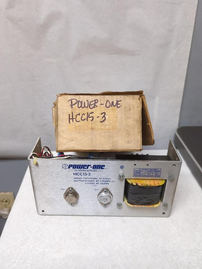POWER-ONE,HCC15-3,POWER SUPPLY 115/230VAC 12VVDC 3.4 AMP NOS