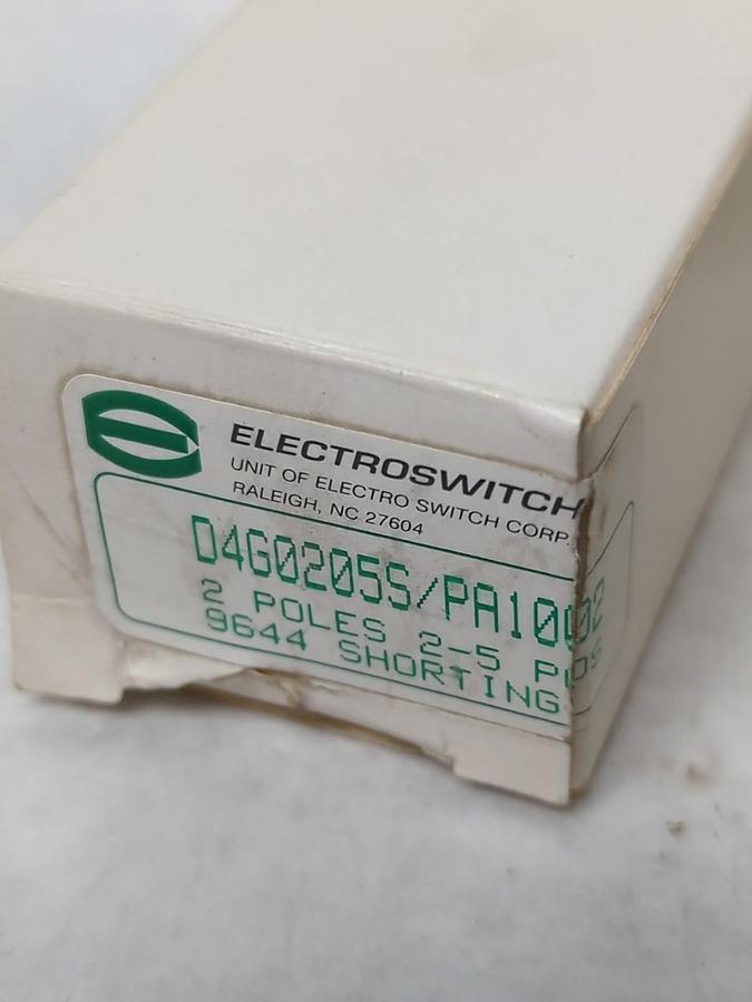 ELECTROSWITCH,D4GO205S/PA1--2,2-POLES 2-5 POS SHORTING NOS