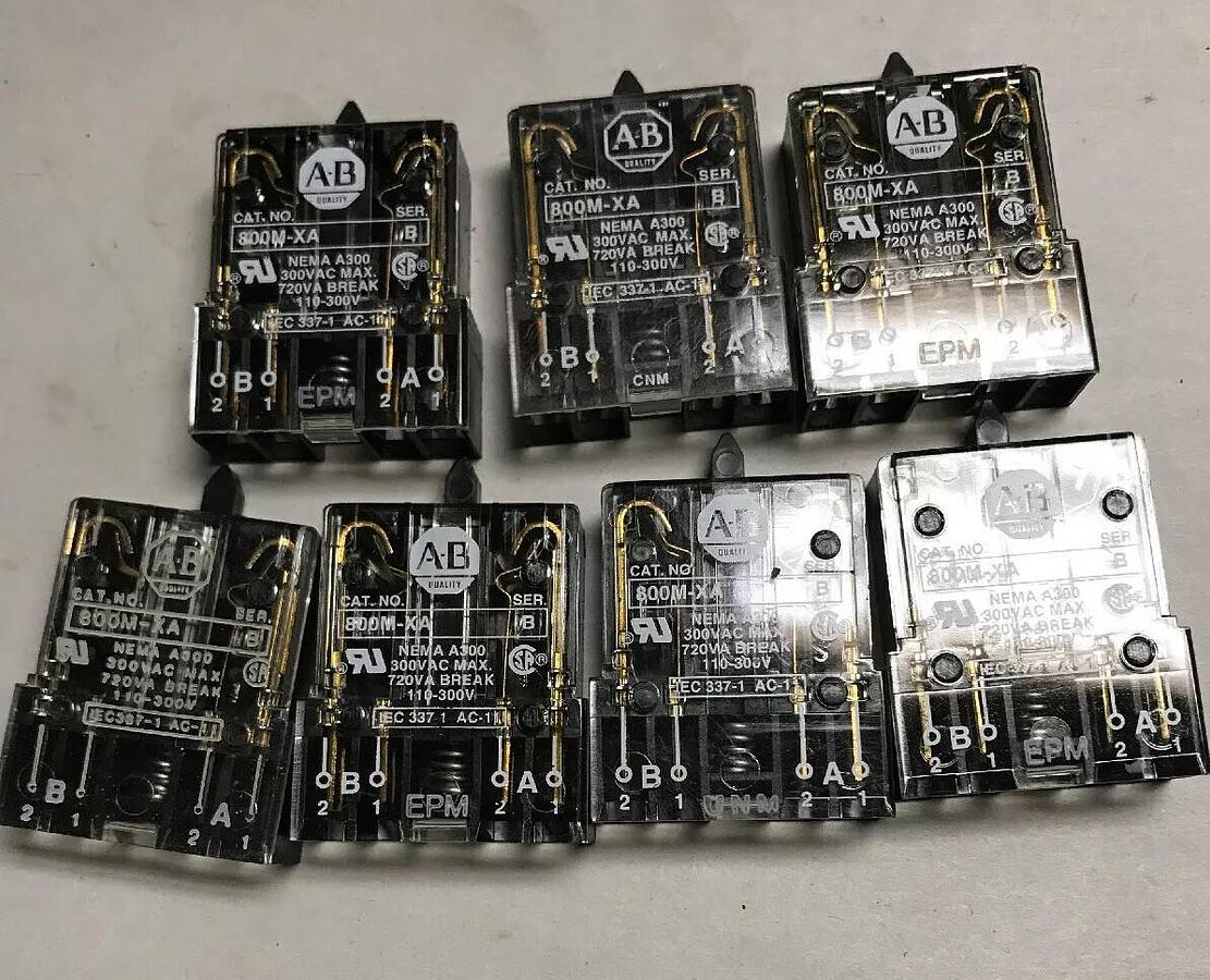 Allen Bradley,800M-XA,Contact Block lot of 7