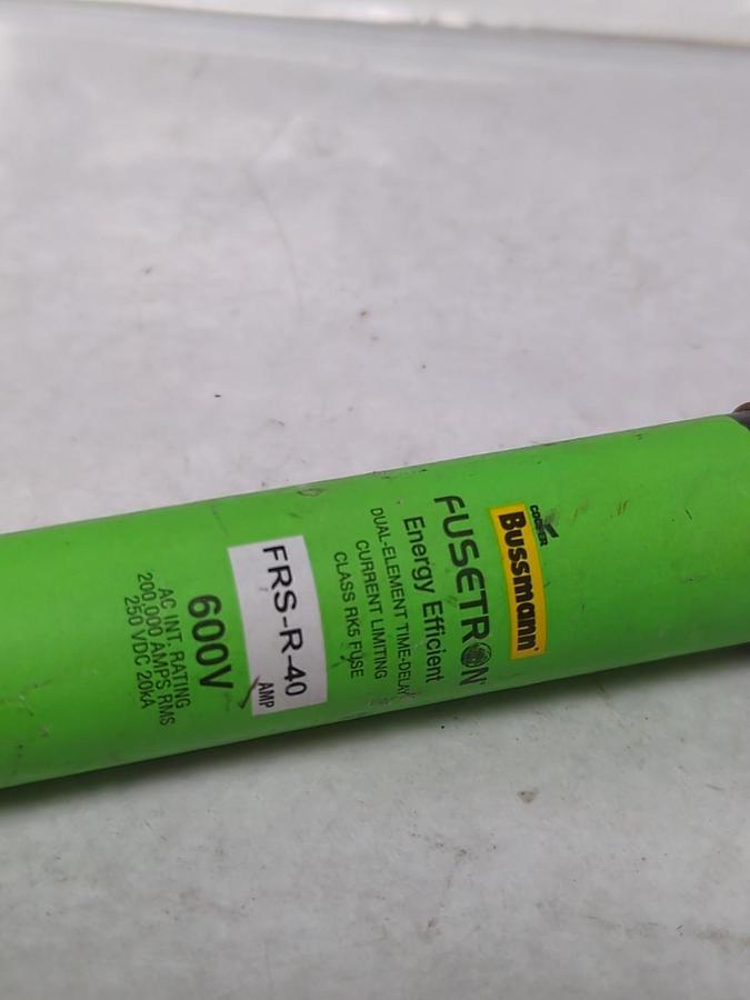 Used COOPER BUSSMANN,FRS-R-40,FUSETRON 40 AMP FUSE PRE-OWNED