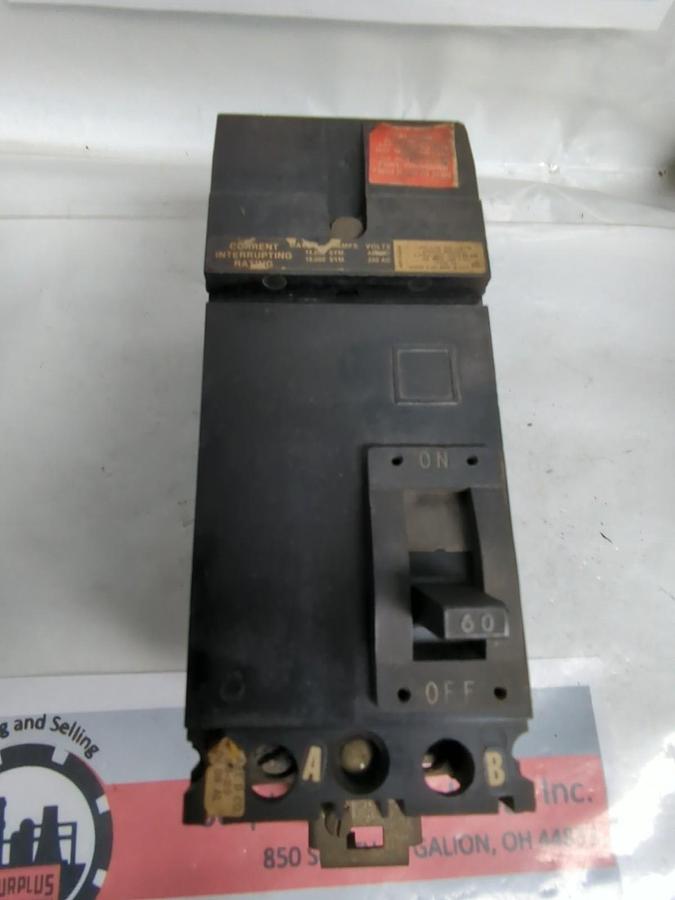 Used SQUARE D,FA24060-AB,I-LINE CIRCUIT BREAKER 60 AMP PRE-OWNED