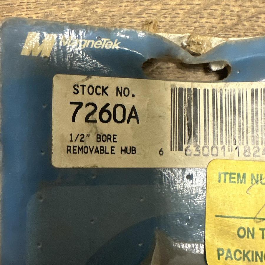 Used MAgnetek,7260A,Removable Hub 1/2" Bore