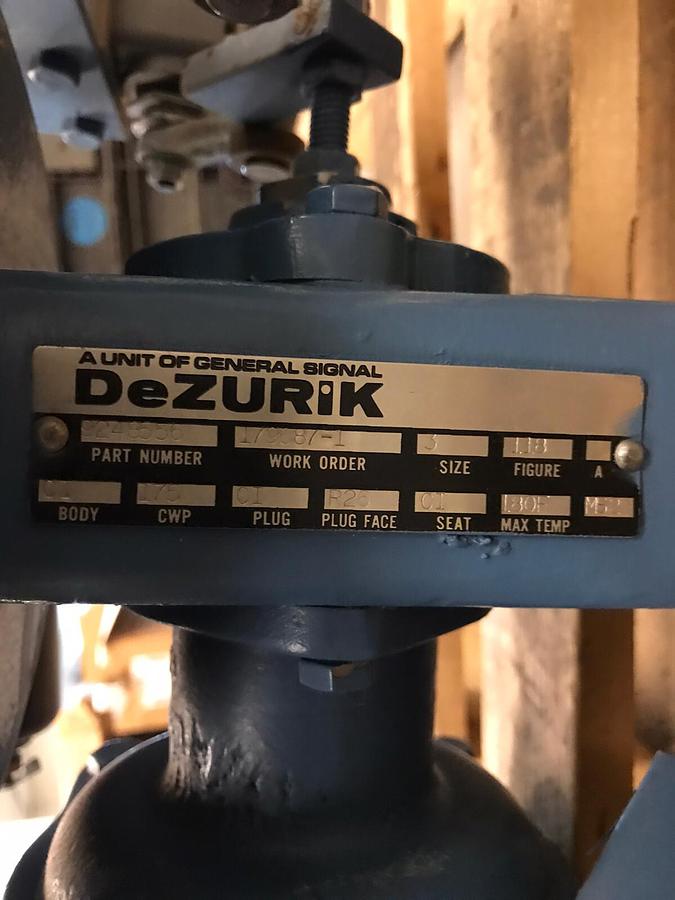 Dezurik,9248556,Size 3 Figure 118 3 INCH Actuator Valve New