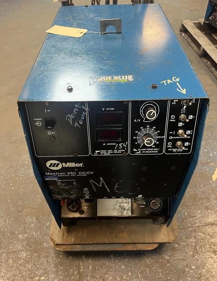Used MILLER,MAXTRON 450 CC-CV,WELDER WELD POWER SUPPLY SOURCE