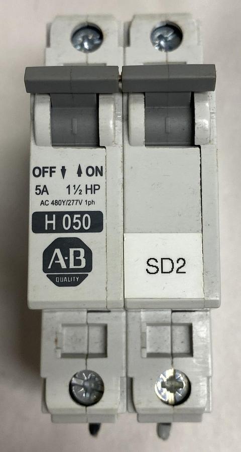 Used ALLEN BRADLEY,1492-CB2,CIRCUIT BREAKER 20 AMP 5HP 2 POLE LOT OF 10